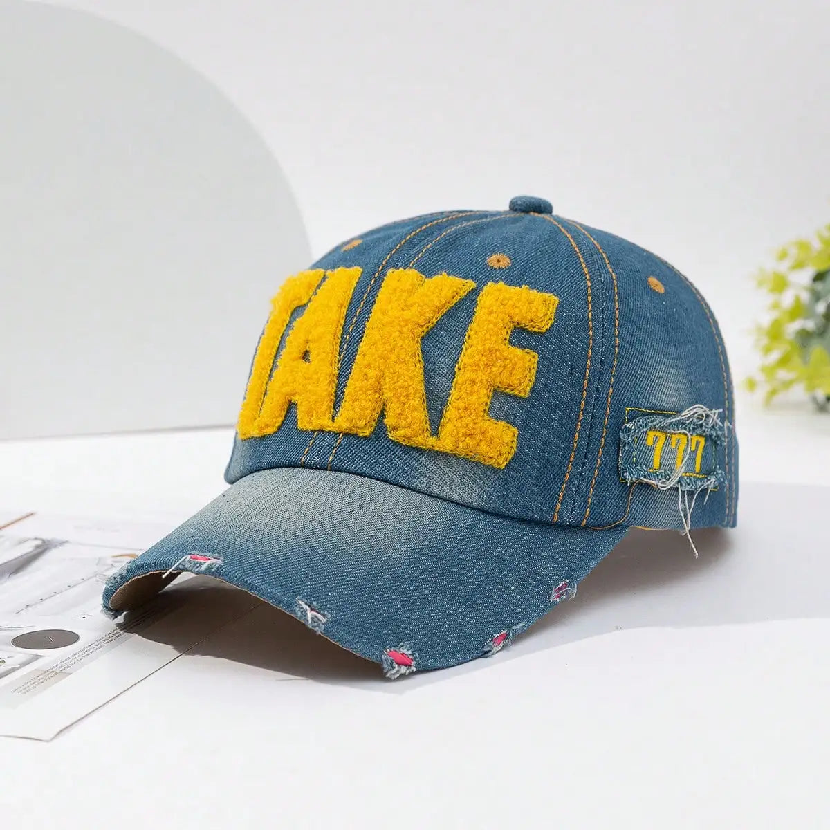 Colored Letter Embroidered Cowboy Baseball Cap