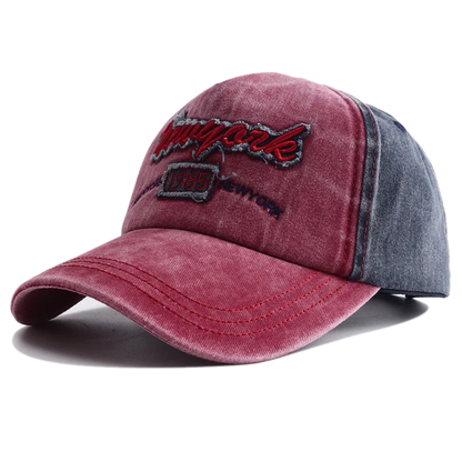 Washed Cotton Letter Snapback Cap