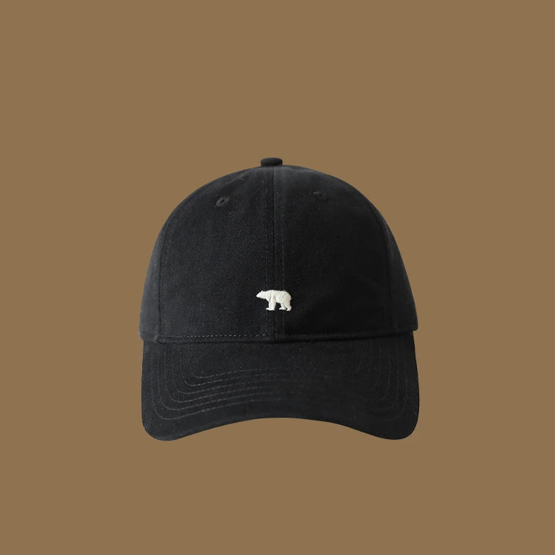 Unisex Polar Bear Embroidered Retro Baseball Cap