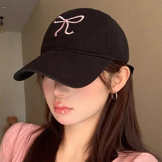 Bows Embroidered Adjustable Baseball Cap