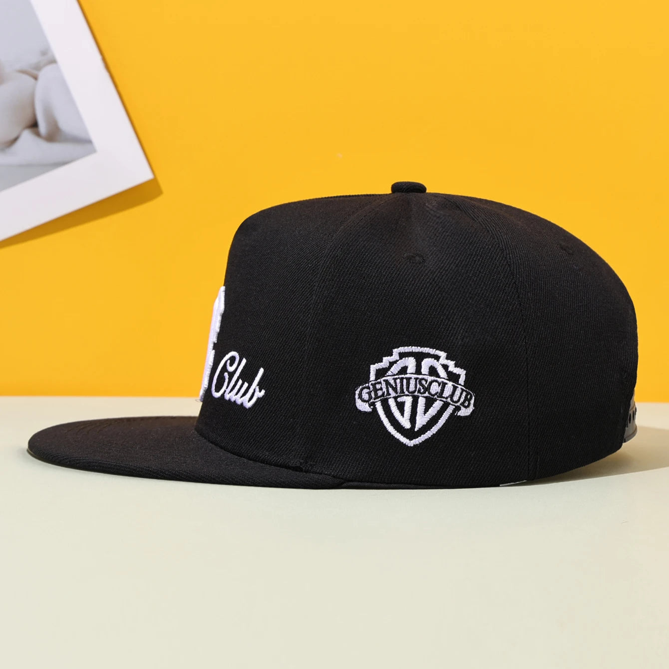 Flat Brim Street Embroidered Snapback Cap