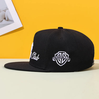 Flat Brim Street Embroidered Snapback Cap