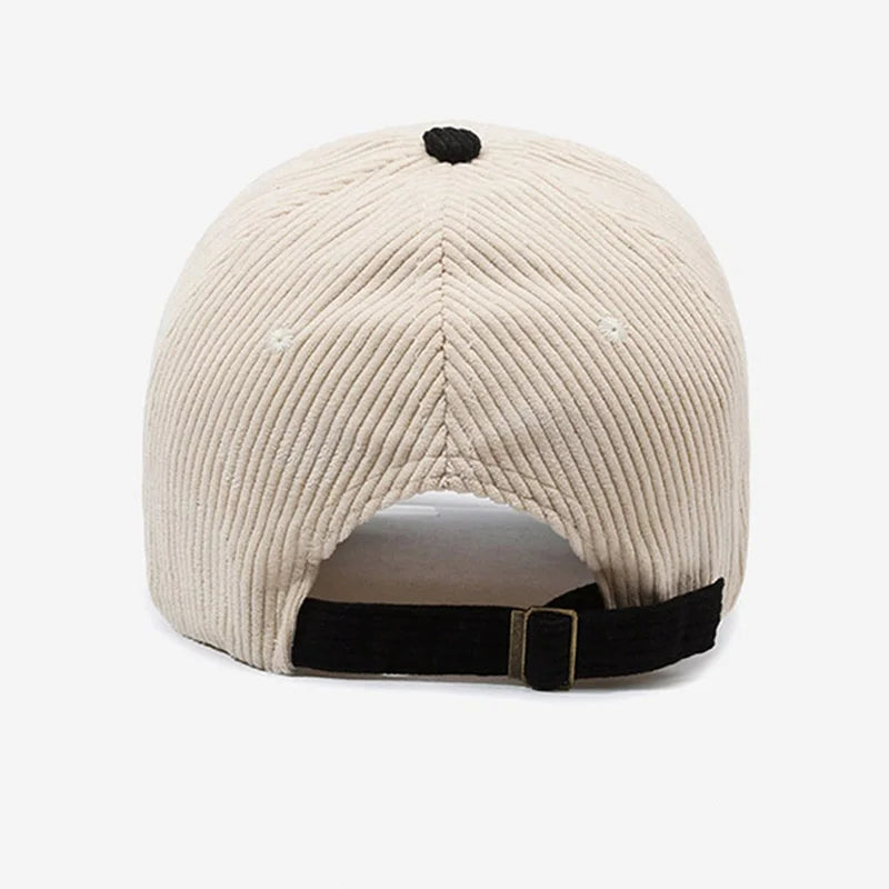 Unisex Corduroy “Wonder” Embroidered Snapback Cap