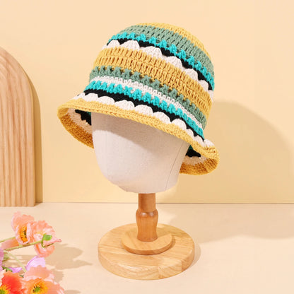 Handmade Sunflower Knitted Bucket Hat