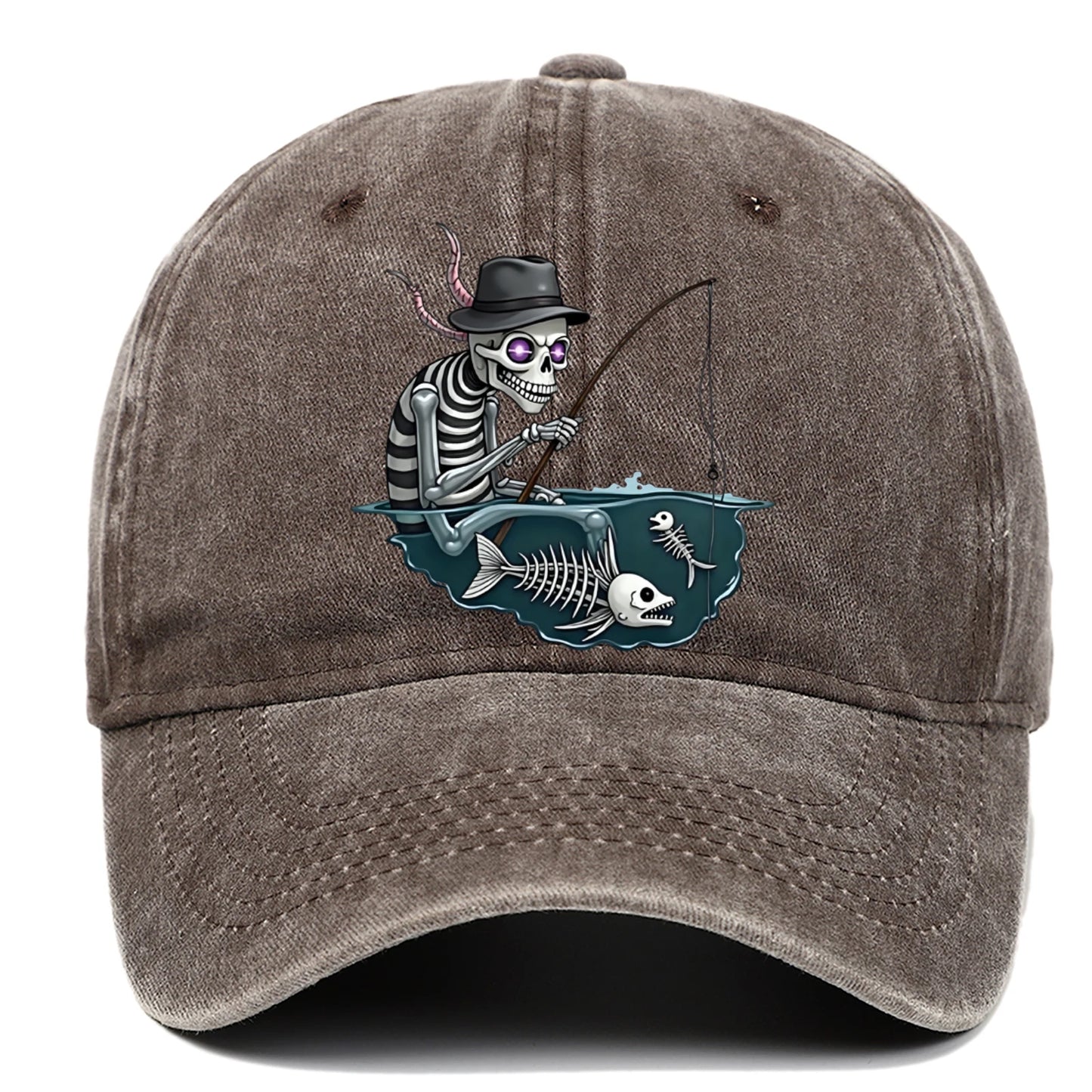 Skull Print Baseball Cap