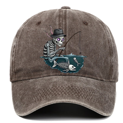 Skull Print Baseball Cap