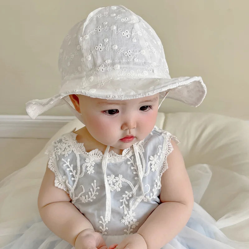 Hollow Flower Soft Cotton Baby Bucket Hat