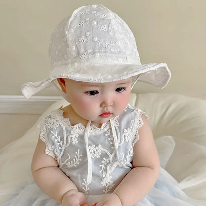 Hollow Flower Soft Cotton Baby Bucket Hat