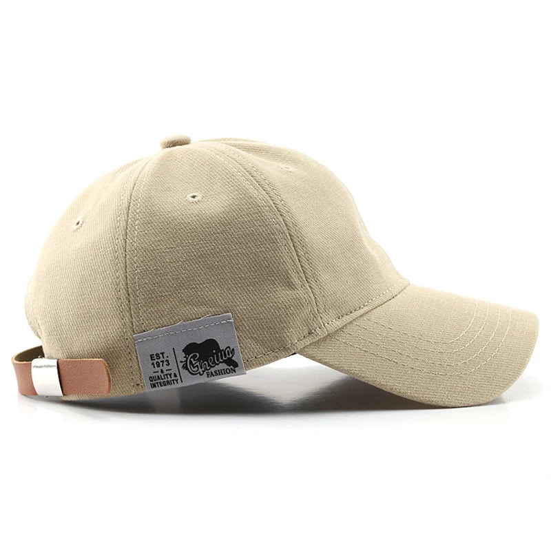 Solid Cotton Golf Baseball Cap