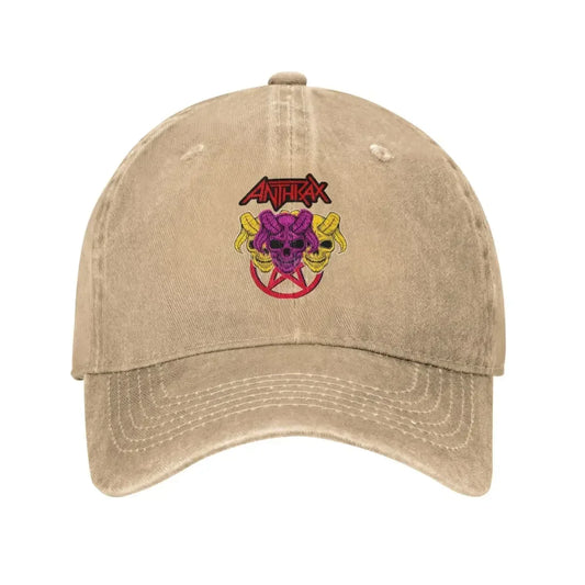 Death Thrash Metal Distressed Washed Baseball Cap