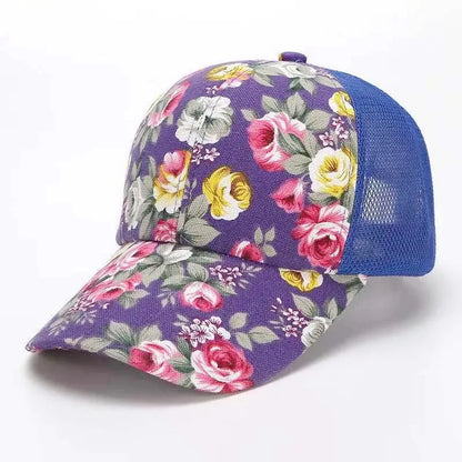 Women’s Floral Print Trucker Baseball Cap