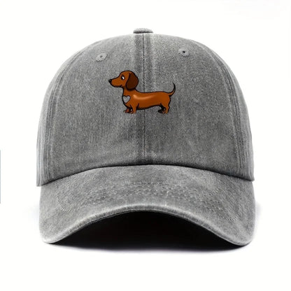 Cute Sausage Dog Printed Adjustable Baseball Cap