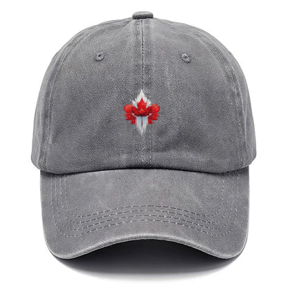 Vintage Washed Cotton Red Maple Leaf Baseball Cap