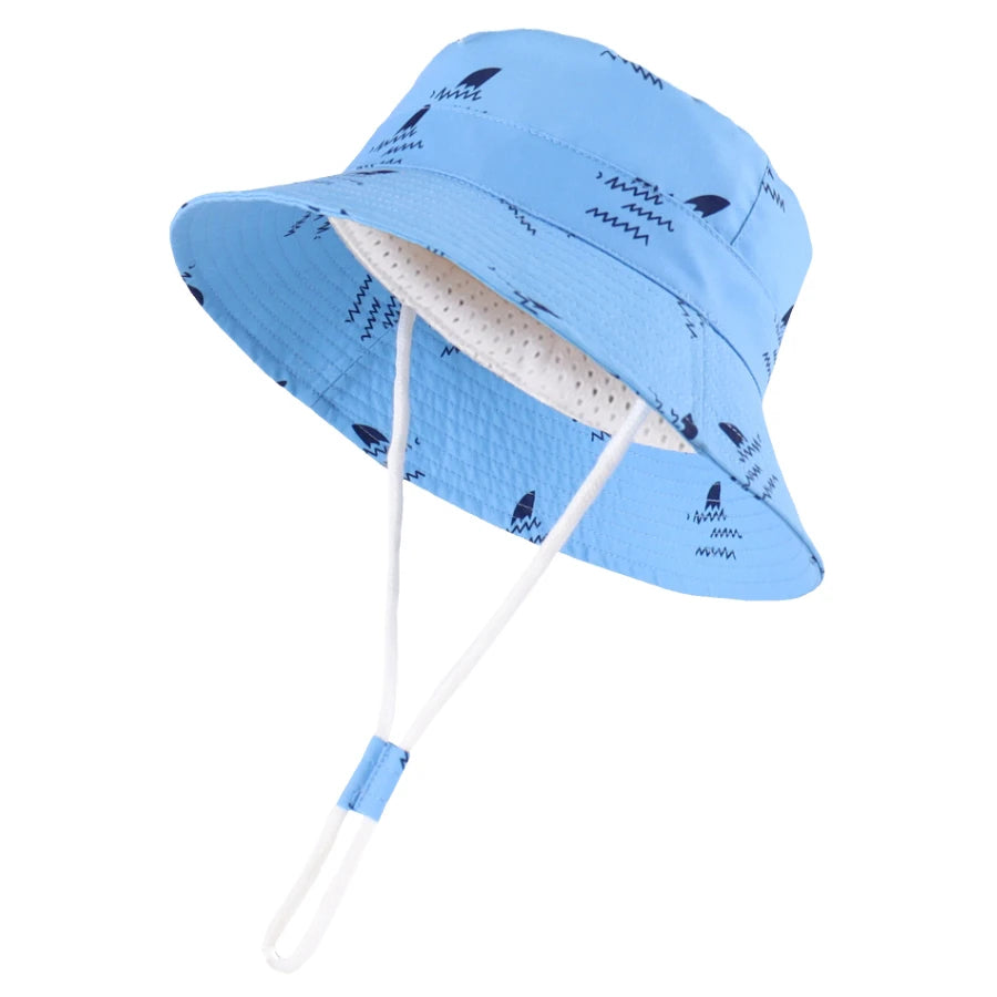 Shark Printed Infant Toddler Sun Bucket Hat