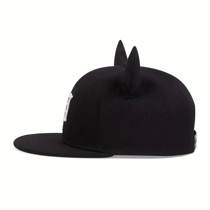 Personality P Letter Ox Horn Hip Hop Snapback Cap