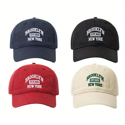 Brooklyn Embroidered Cotton Snapback Baseball Cap