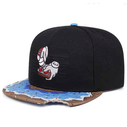 Cartoon Doughnut Game Controller Snapback Cap