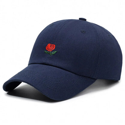 Rose Letter Embroidered Spring Baseball Cap