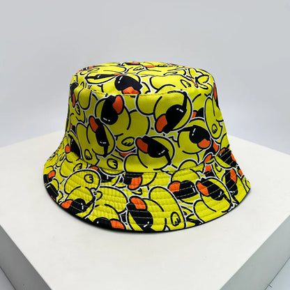 Yellow Duck Reversible Cartoon Bucket Hat