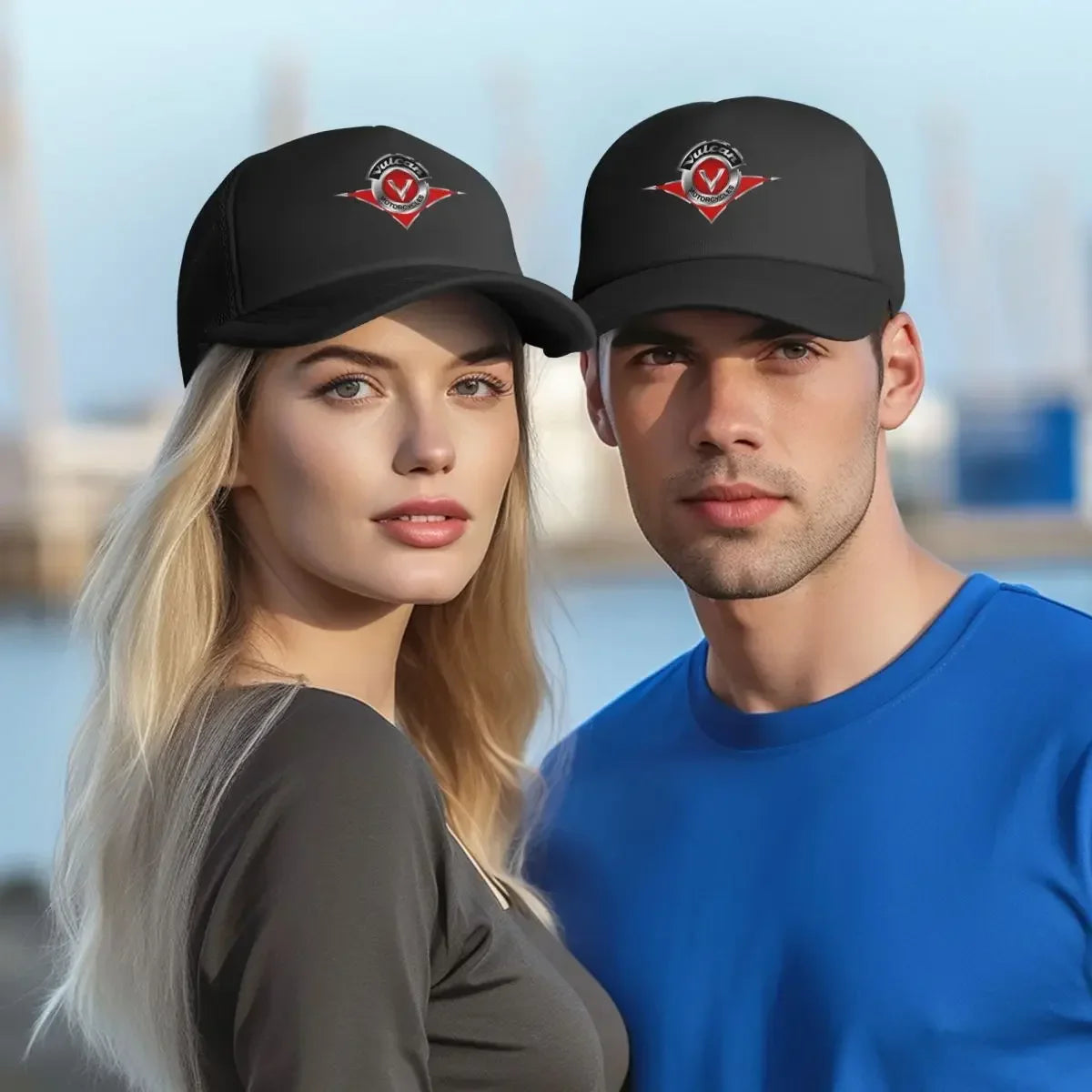 Vulcan Motorcycle Modern Mesh Snapback Baseball Cap