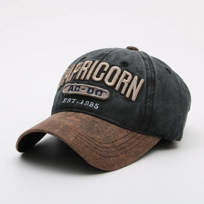 Cotton Letter Embroidery Patchwork Adjustable Baseball Cap
