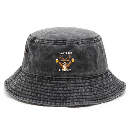 Vintage Washed Cotton Cheer Bucket Hat