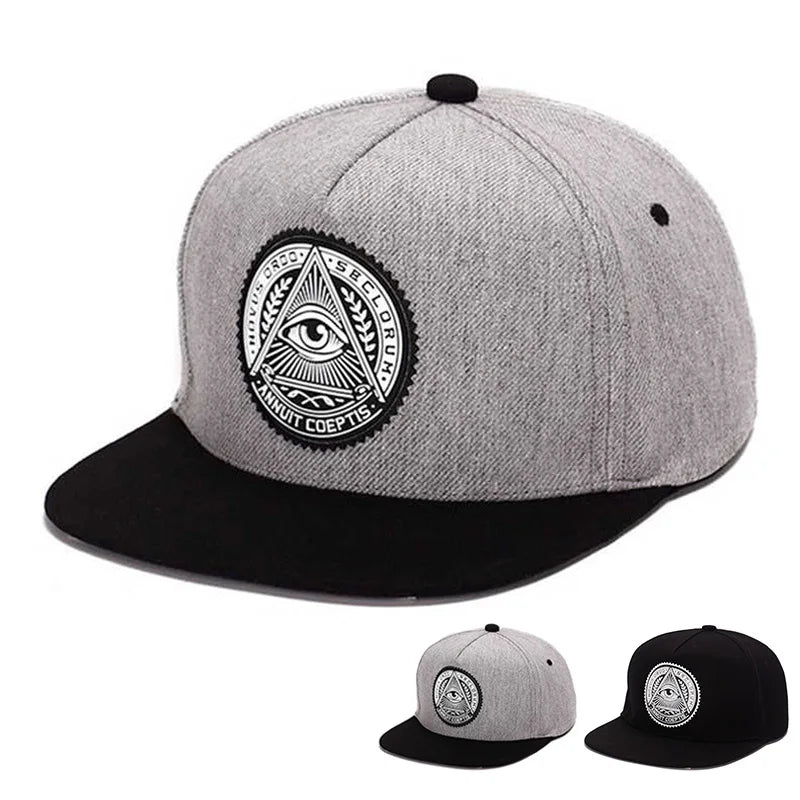 God Eyes Plastic Patch Five Panel Snapback Cap