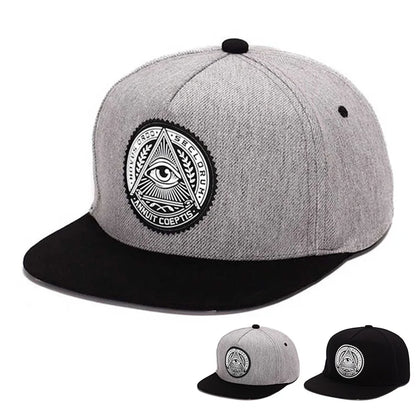 God Eyes Plastic Patch Five Panel Snapback Cap