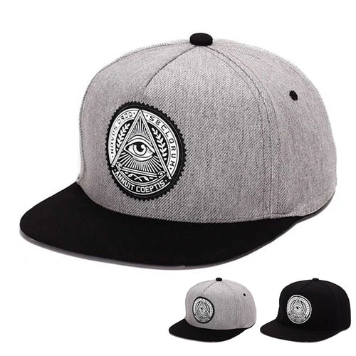 God Eyes Plastic Patch Five Panel Snapback Cap