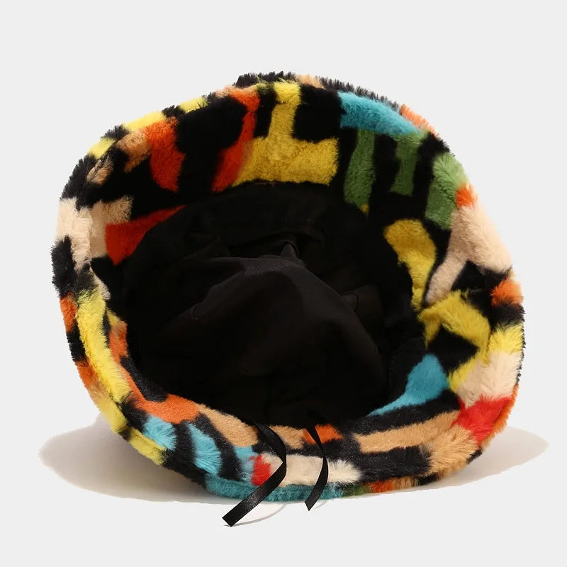 Colorful Digital Print Bucket Hat Women