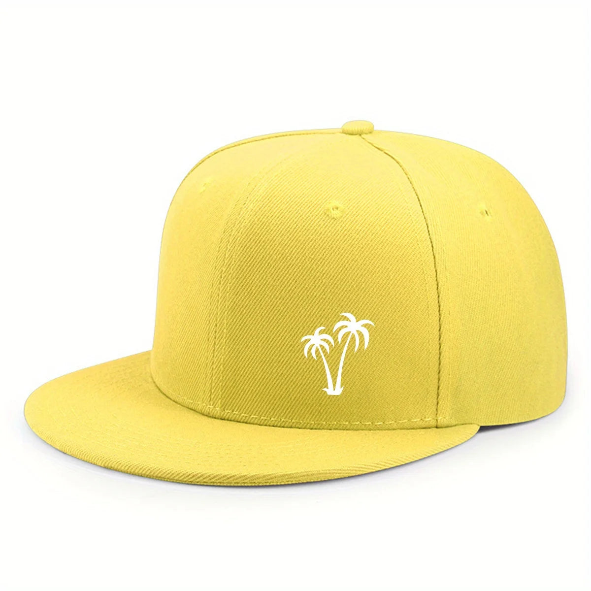 Palm Tree Graphic Black Hip Hop Snapback Cap