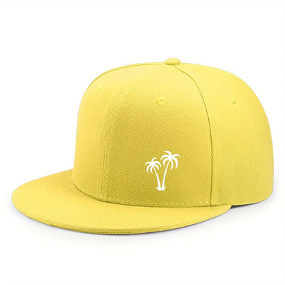 Palm Tree Graphic Black Hip Hop Snapback Cap