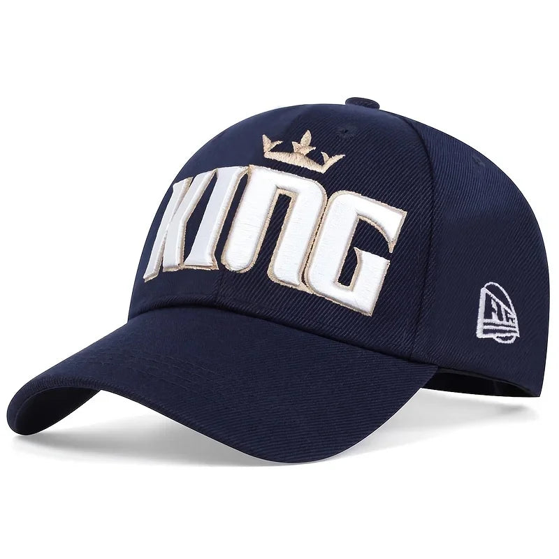 Unisex King Letter Embroidery Baseball Caps