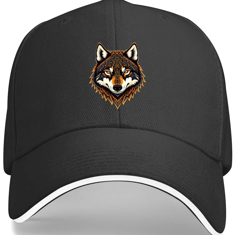 Wolf Head Graphic Unisex Summer Baseball Cap