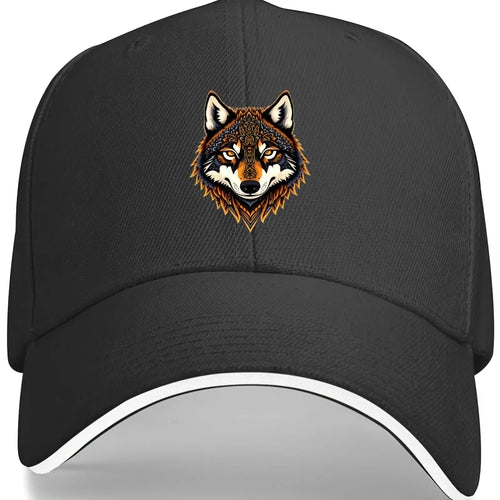 Wolf Head Graphic Unisex Summer Baseball Cap