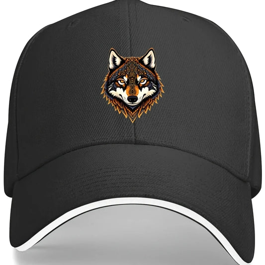 Wolf Head Graphic Unisex Summer Baseball Cap