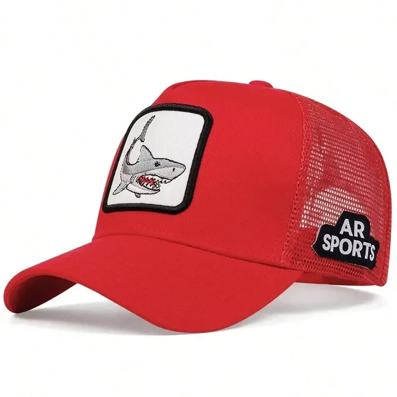Animal Embroidered Rooster Mesh Baseball Cap