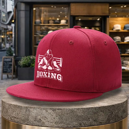 Boxing Streetwear Flat Brim Adjustable Snapback Cap