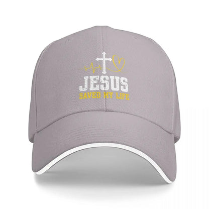Jesus Saved My Life Logo Baseball Cap