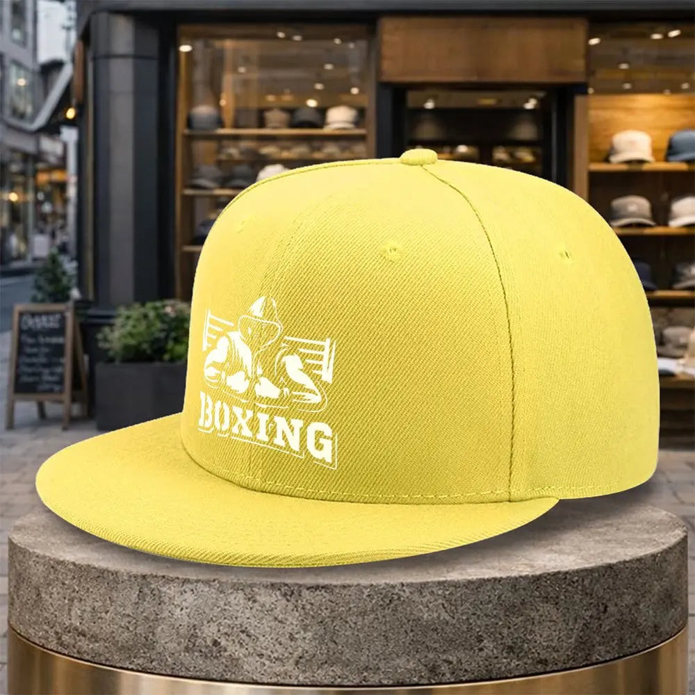 Boxing Streetwear Flat Brim Adjustable Snapback Cap