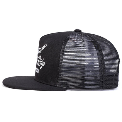Unisex Ox Head Letter Embroidery Hip-hop Net Hats