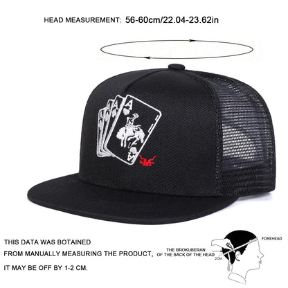 Poker Ace Embroidered Snapback Cap