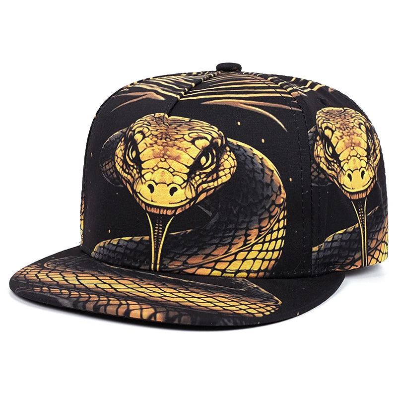 Personalized Animal Printed Flat Brim Baseball Cap