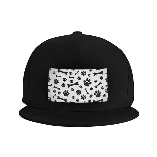 Colorful Dog Paw Print Snapback Cap