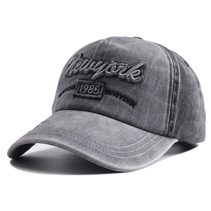 Washed Cotton Letter Snapback Cap