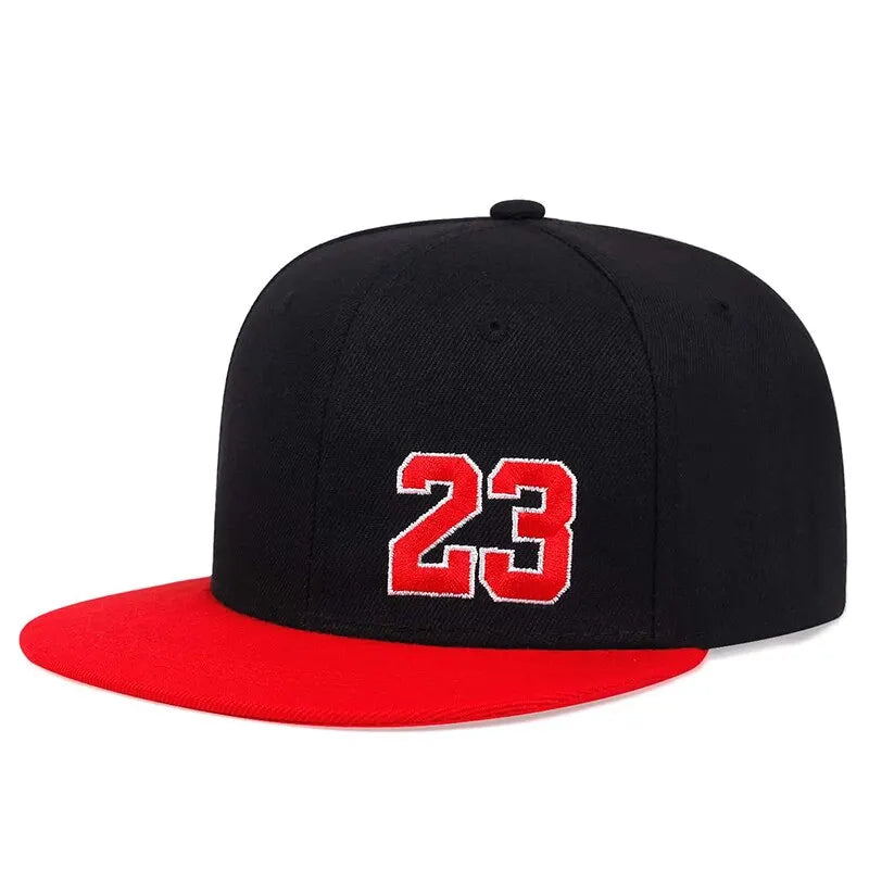 23 Number Letter Embroidery Hip Hop Snapback Cap
