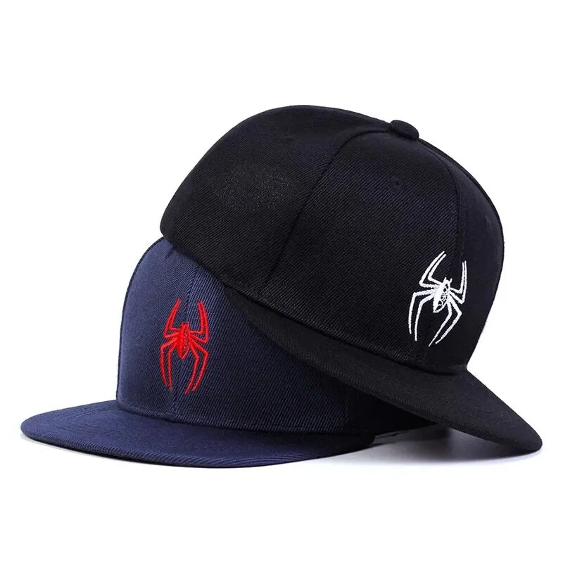 Children Spider Embroidery Snapback Cap Outdoor