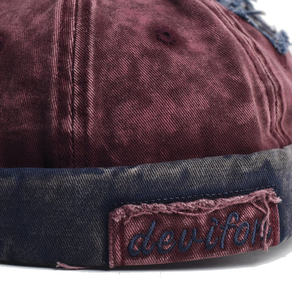 Retro Washed Brimless Docker Bucket Hat