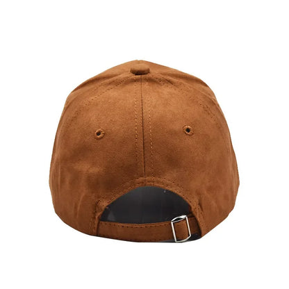 Winter Solid Suede Adjustable Baseball Cap