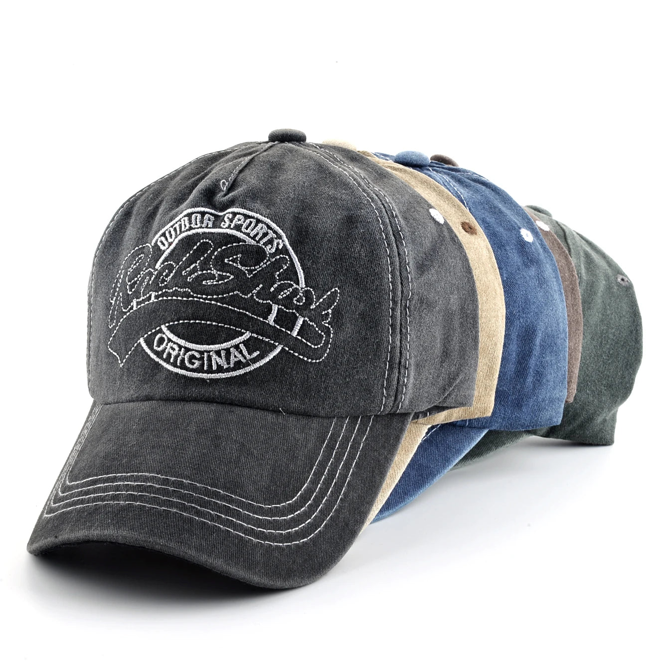 Unisex Vintage Embroidered Letter Baseball Cap